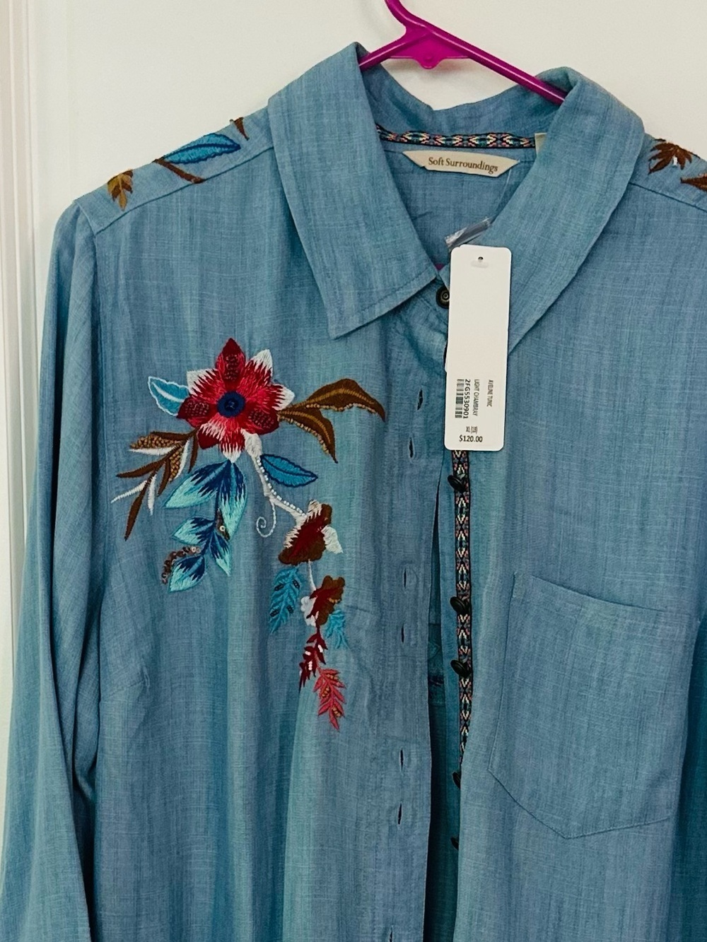 Soft Surroundings Aveline Tencel™ Tunic - XL (18) NWT MSRP $120 - Picture 2 of 7